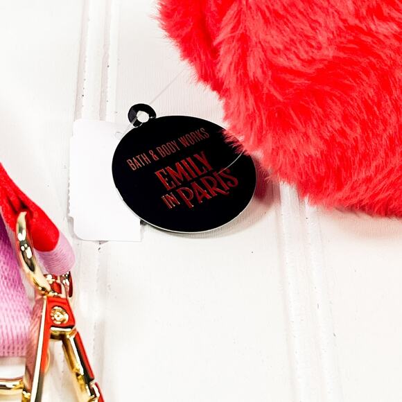 Bath & Body Works Emily In Paris Red Heart Shaped Cross Body Bag make up bag New - Picture 3 of 7